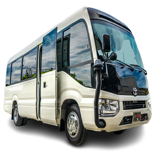 Image of our Toyota Coaster bus model